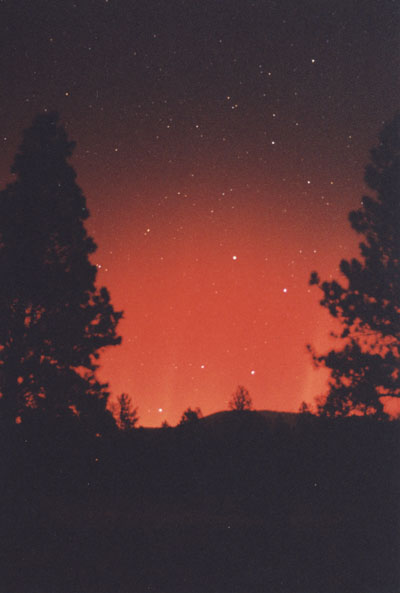 The aurora splashes the Dipper: 1:45 am MST